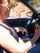 Jackie driving through the curvey mt.'s and eating her breakfast